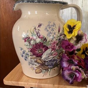 Vintage Floral Cream Pitcher